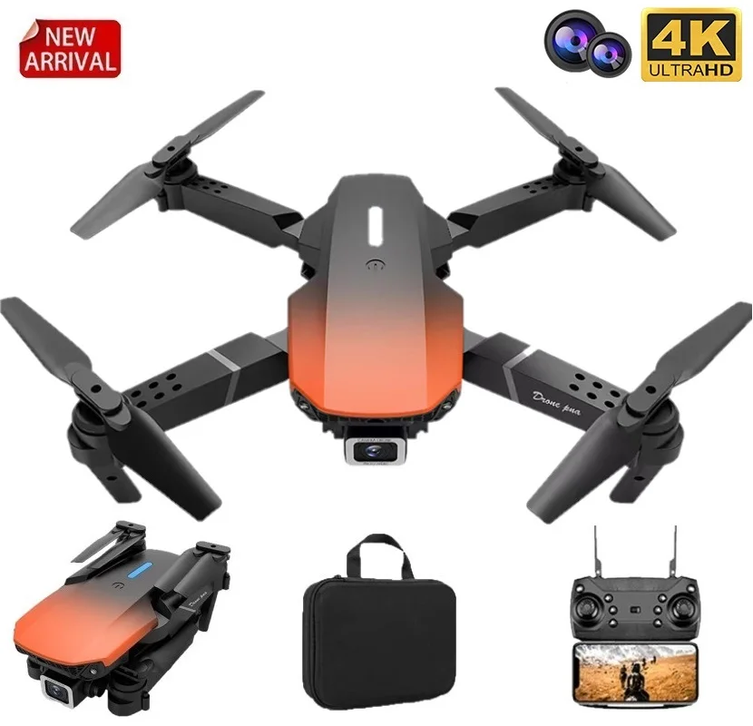 Мини-Квадрокоптер E525 E88 Pro 4K Профессиональный складной, HD 2023 P