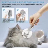 pet cat brush dog comb hair removes pet hair comb self cleaning slicker brush for cats dogs removes tangled hair beauty products