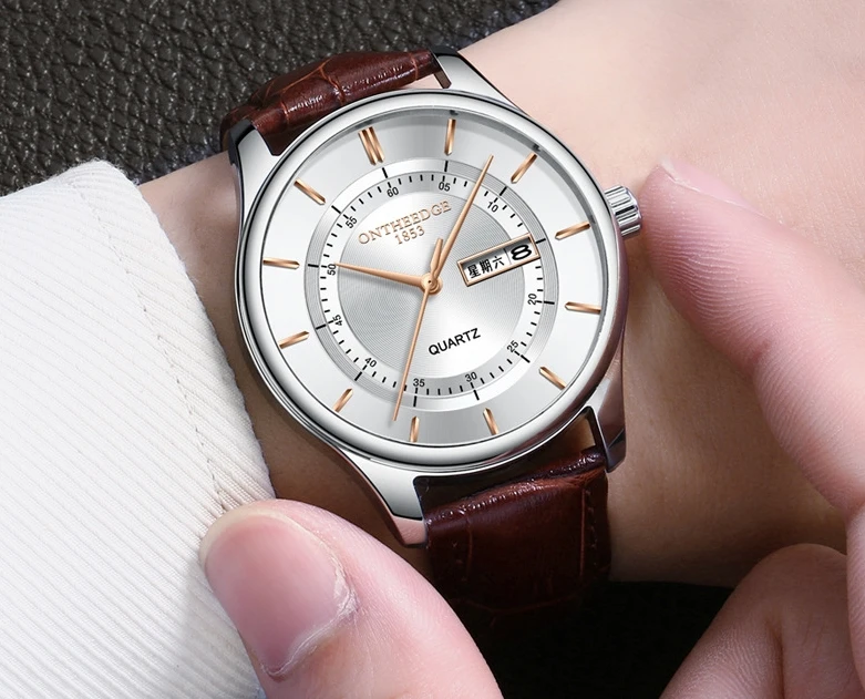 Лидер продаж 2025 года новые мужские деловые круглые кварцевые часы