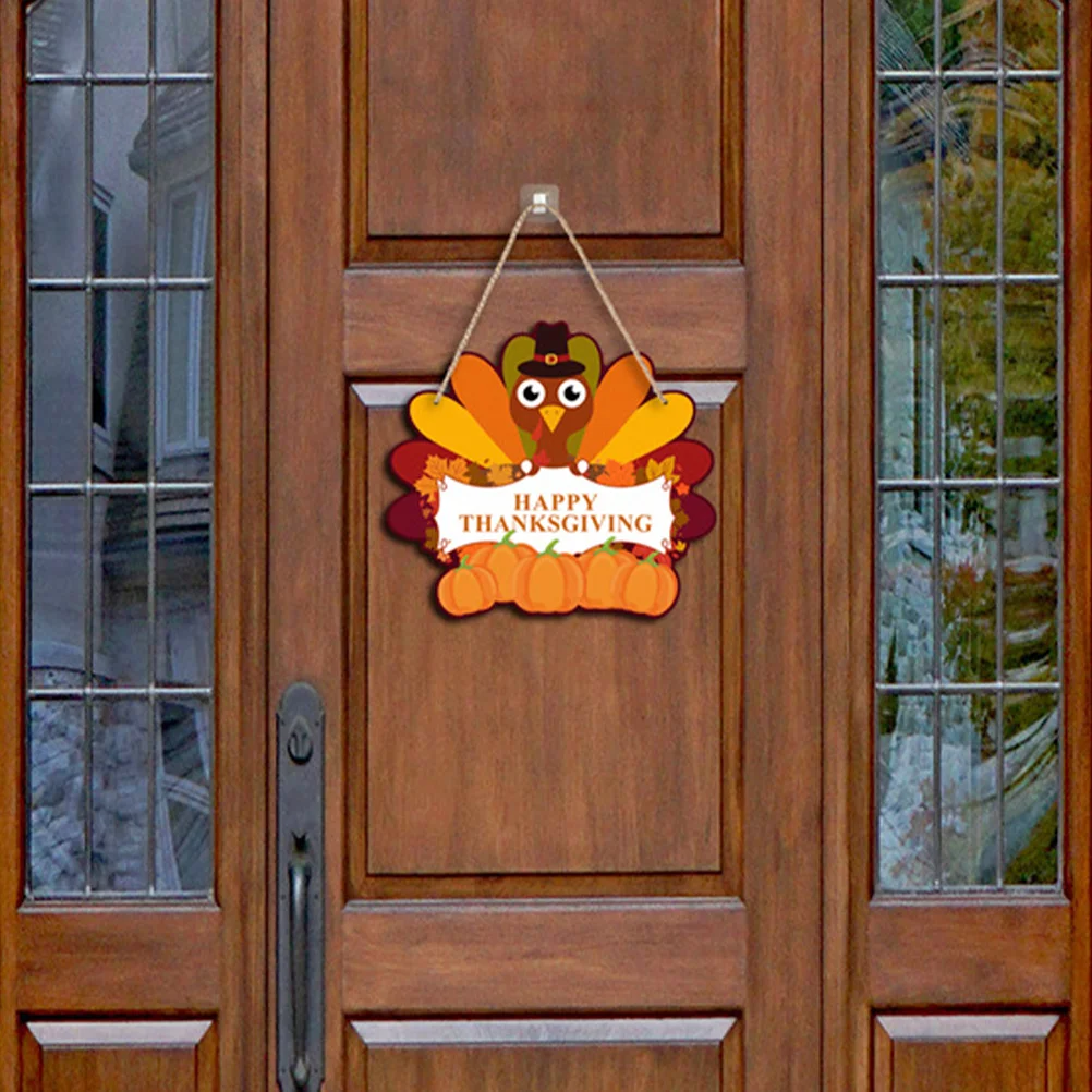 

Decor Hanging Sign Ornament Listing Wooden Front Door Thanksgiving Themed Signs