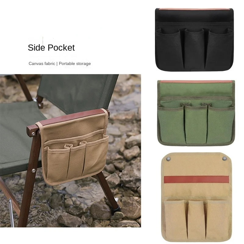 

Outdoor camping storage bag Portable camping chair armrest storage bag Picnic Fishing Folding Portable Side Pocket