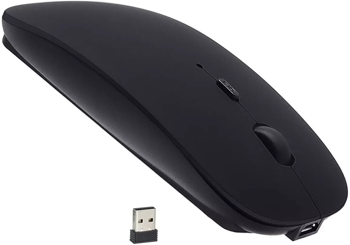 

LY Mouse, 2.4G Bluetooth Wireless Mouse Dual Mode(Bluetooth 5.0+USB), Computer Mouse with USB Receiver, Silent Slim with