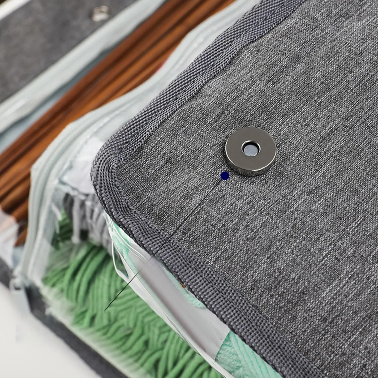 

Knitting Storage Wall Hanging Large Capacity Waterproof Knitting Needles Storage Organizer Crochet Yarn Storage for Room Home