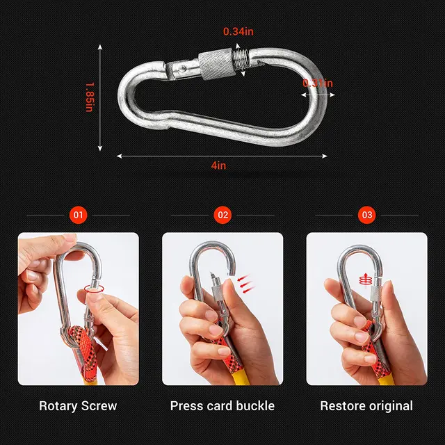10mm Outdoor Climbing Rope Static Rock Climbing Rope, Tree Climbing Rappelling Rope, Escape Nylon Rope with 2 Steel Hooks 5