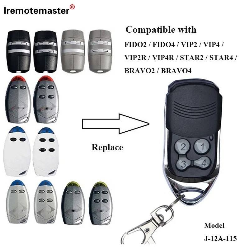 

For LIFE FIDO 2/ FIDO 4/VIP 2/ VIP 4/ BRAVO2 / BRAVO4 Garage Gate Remote Control Replacement 433mhz Remote Transmitter