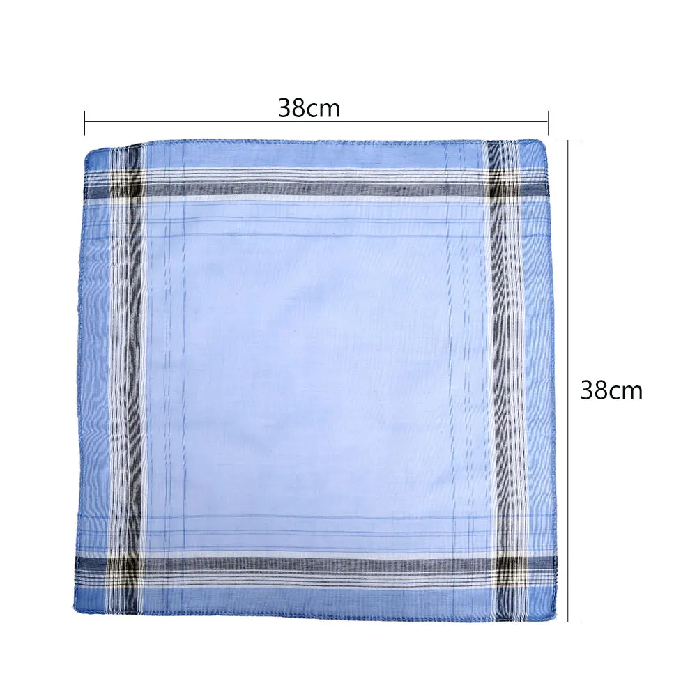 12Pcs Handkerchief Towels Multicolor Plaid Stripe Men Women Pocket for Wedding Party Business Chest Towel Handkerchiefs Scarves images - 6