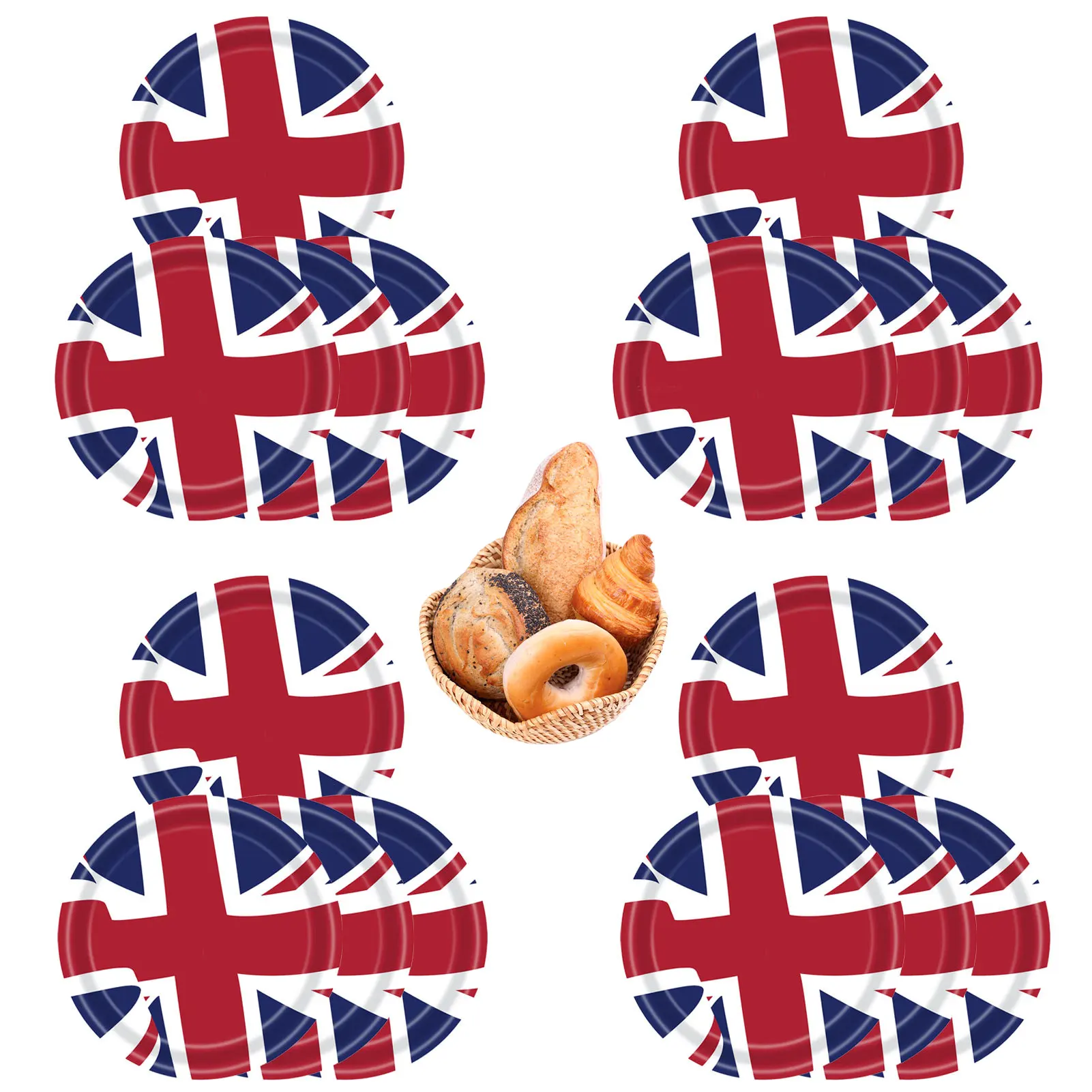 Тарелки Union Jack чашки и конфеты британского флага салфетки украшение для спорта |