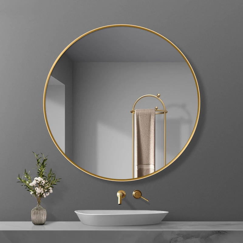 

Wall Round Decorative Mirror Aesthetic Makeup Custom Large Shower Decorative Mirror Bathroom Arte De Pared Nordic Decor YX50DM