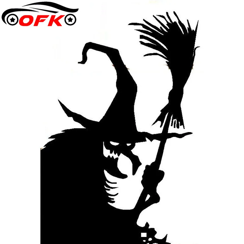 

Funny Evil Witch Car Decoration Accessories Stickers Creative Waterproof Cover Scratch, 16cm*11cm