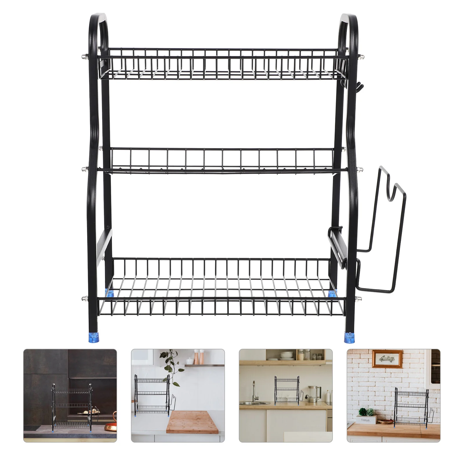 

Spice Rack Organizer Kitchen Seasoning Bottles Organizer 3 Tier Seasoning Rack Kitchen Countertop Spice Shelf