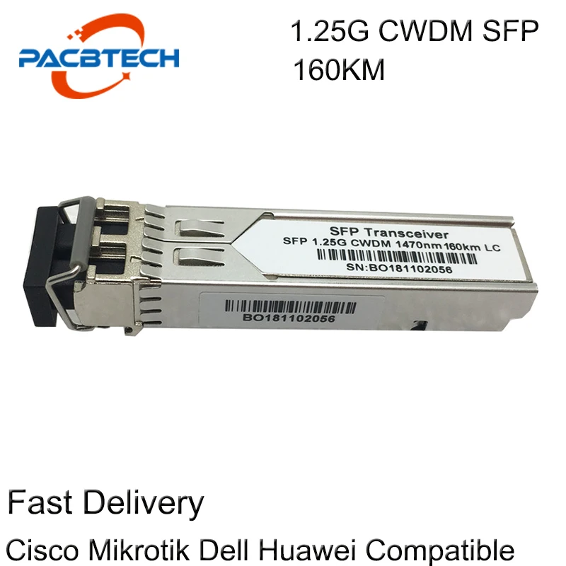 

1.25G CWDM 160km SFP Module Dual Fiber LC SFP Transceiver,1.25G CWDM SFP 160km 1470nm~1610nm Fiber Transceiver with DDM
