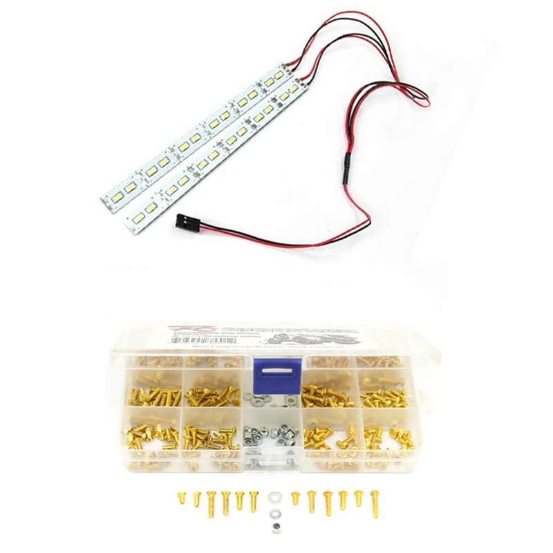 

2 Set RC Car Part: 1 Pcs RC Car Drift Car LED Chassis Light Lamps & 1 Set M3 Metal Screws Nuts Box Set