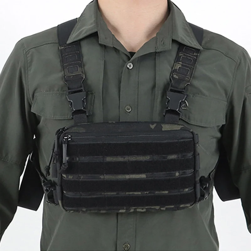 

Открытый военный тактический жилет военная сумка CS Wargame Грудь Rig журнал кобура Молл система мужской нейлон EDC охотничий армейский жилет
