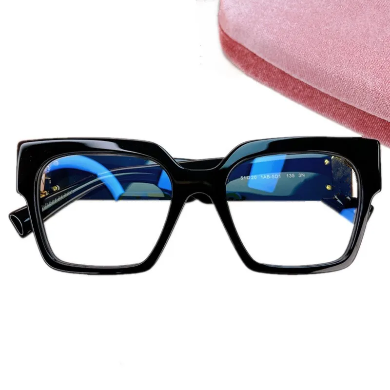 

2023Lux Desi Women Big Square Frame for Glasses No Resin Lens 51-20-145Noriginl Case Uy40 Acetates Eyewear Gogggles Fullrim
