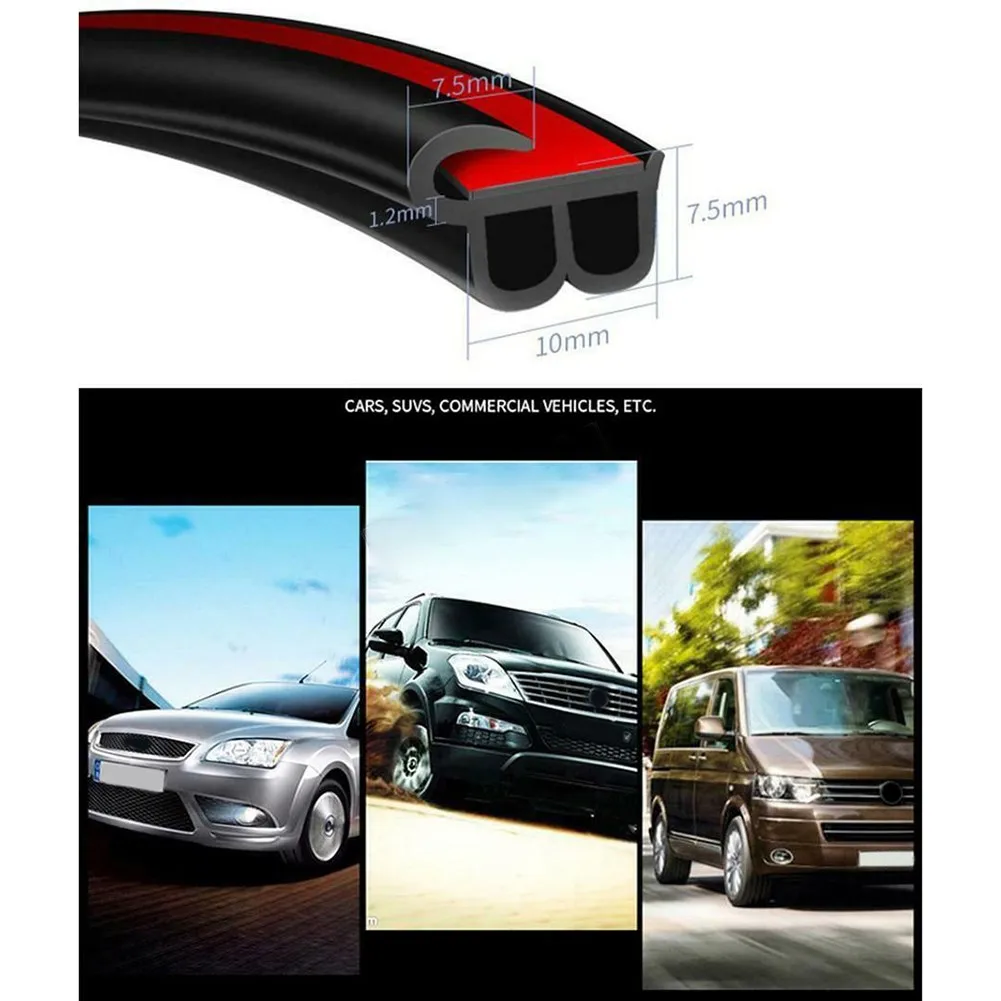 

Hot Sale 5M Rubber Seals Car Door Trunk Edge Guard Molding Trim Weatherstrip Protectors Sealing Strip High Quality