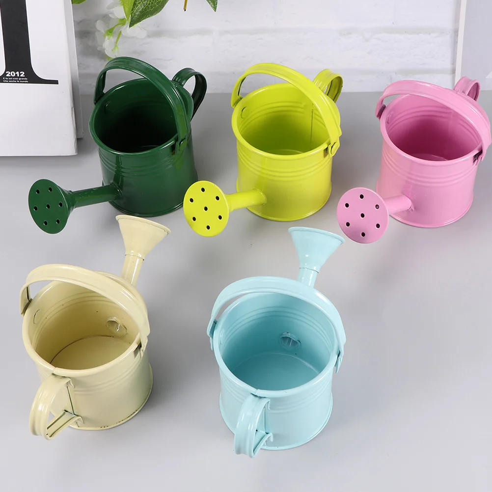 

Watering Canpot Metalflower Kids Water Gardenoutdoor Kettle Indoor Bucket Small Mini Iron Gardening Tin Children Longvase