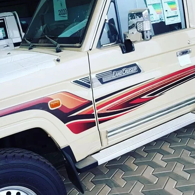 Фото Хромированная боковая эмблема, наклейка, накладка на знаки для Toyota Land Cruiser LC70 LC71 LC76 LC77 LC79 FJ70 FJ79, автомобильные аксессуары №3