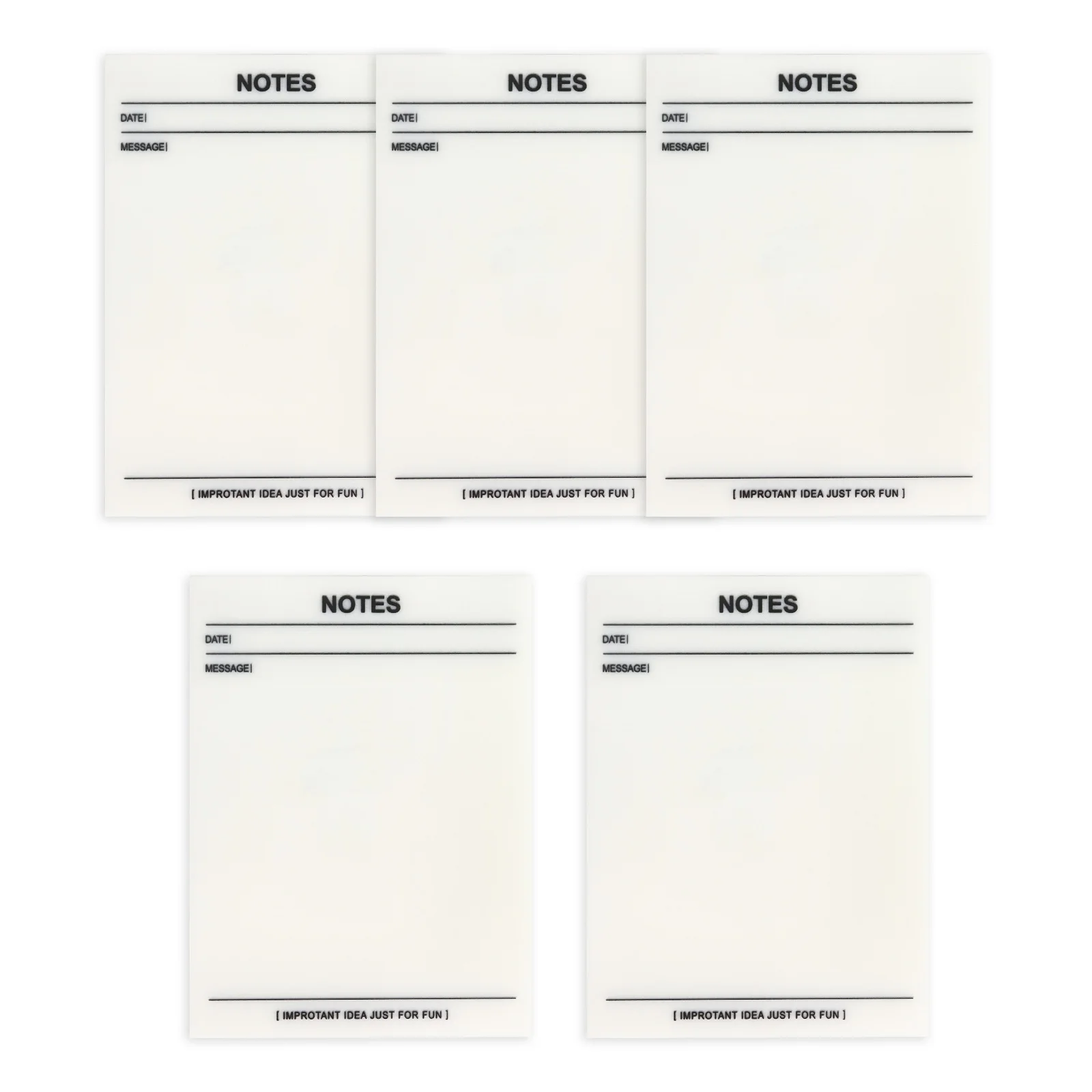 Black PET Transparent Sticky Notes Plan Sticky Notes Agenda Reminder Important Matters Record School Office Supplies