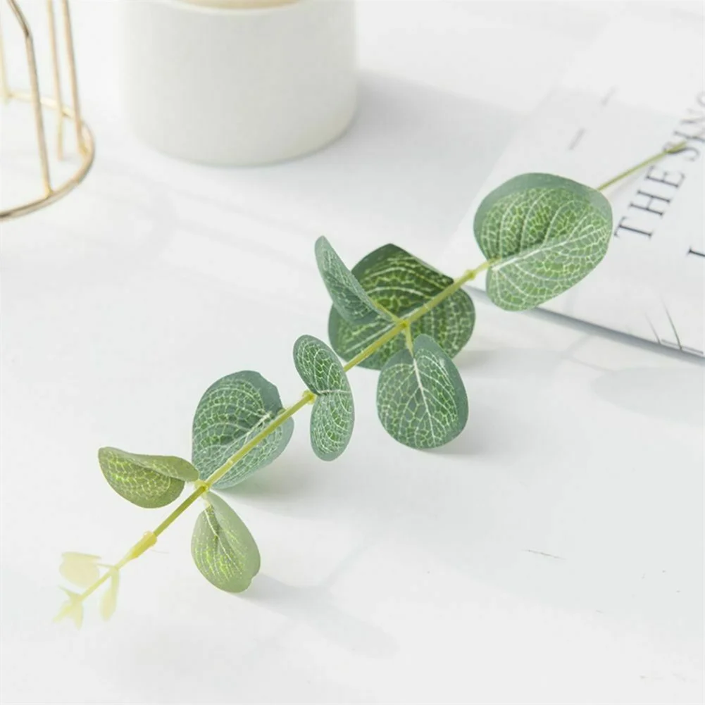 

10Pcs Artificial Eucalyptus Leaves Fake Grass Plants Silk Eucalyptus Leave For Home Living Room Wedding Decor Flowers Wreaths