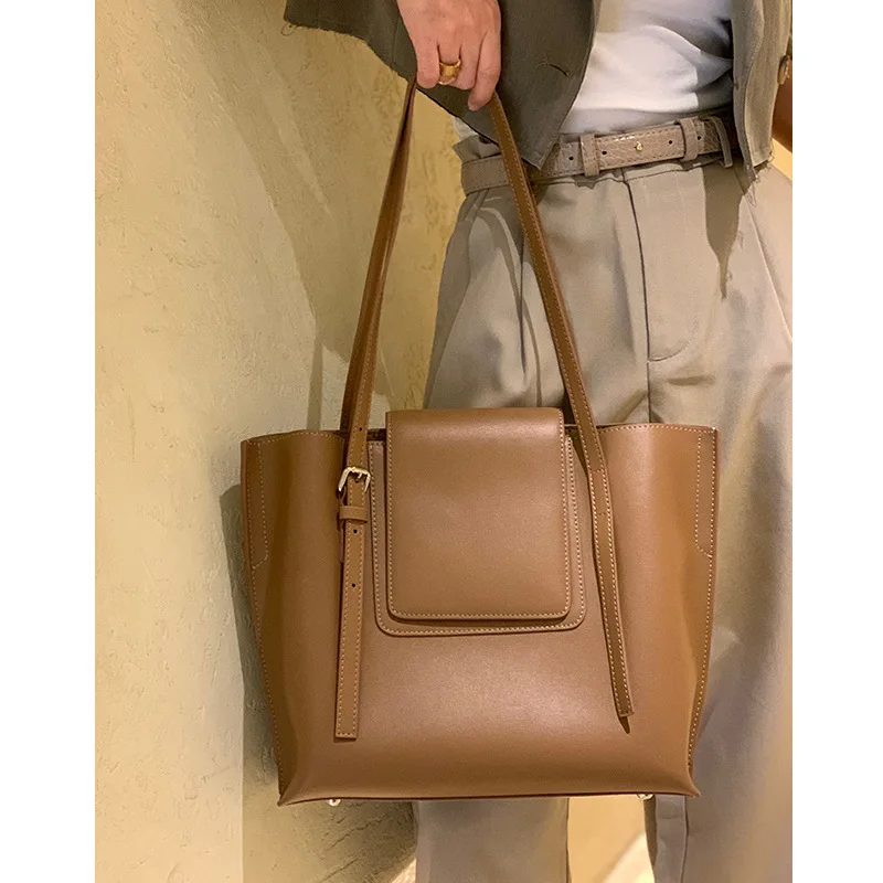 

Shoulder bag women's all-match bag new women's 2022 portable large-capacity all-match commuter leather tote bag