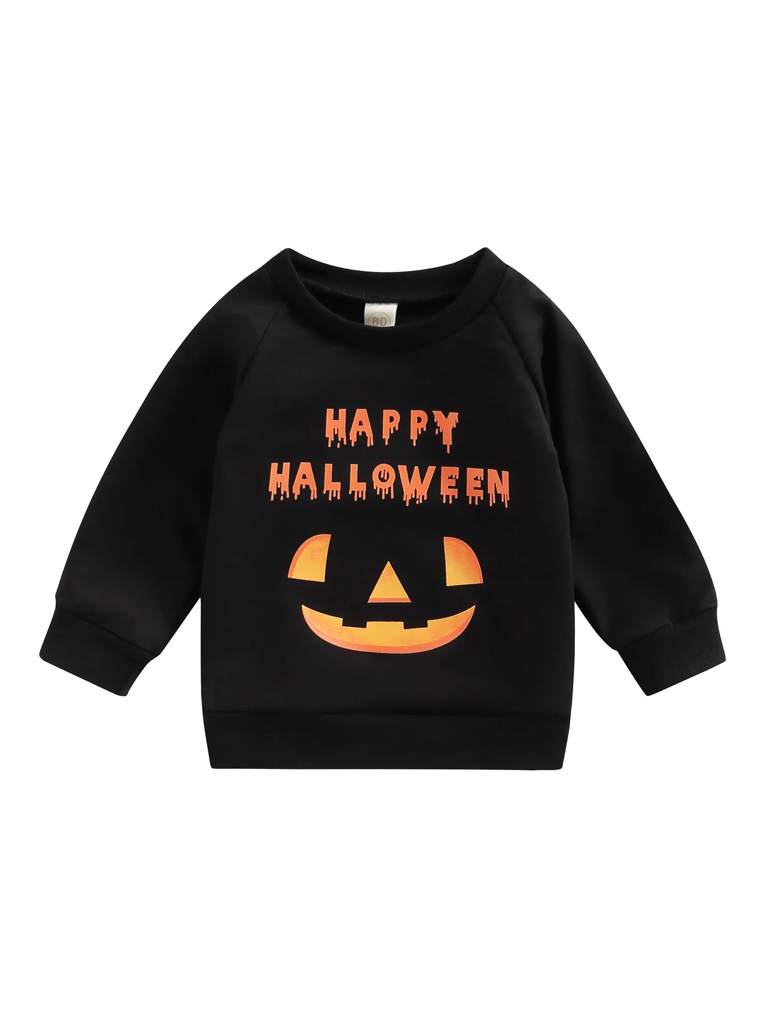 

Свитшот на Хэллоуин для маленьких мальчиков и девочек, Детский свитер с длинным рукавом и надписью, Осень-зима