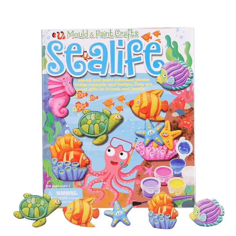 

Plaster Painting Set Painting Figurines Creative Cupcake And Sealife Painting Figurines Set Kids Imagination DIY Toys For Kids