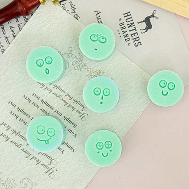 

6pcs/set Smiling face Acrylic soap stamp seal Lovely and beautiful Natural Soap Making Tools Butterfly Wheat Ears Chapters