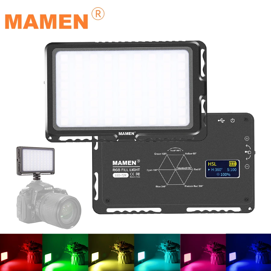 

Регулируемая Led-светильник шка MAMEN, 72 светодиосветодиодный, 4000 мАч