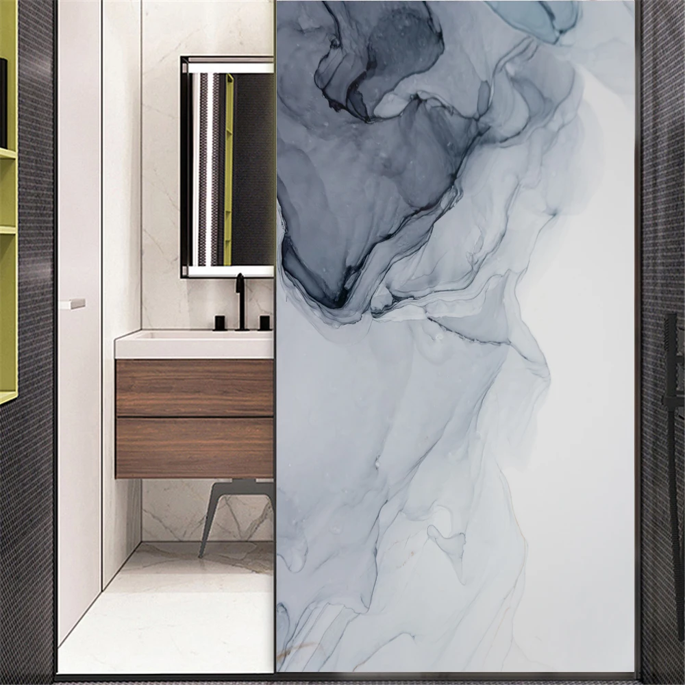 

Privacy Window Film Marble Background Decorative Glass Covering No-Glue 01Static Cling Frosted Window Stickers Window Tint 01R