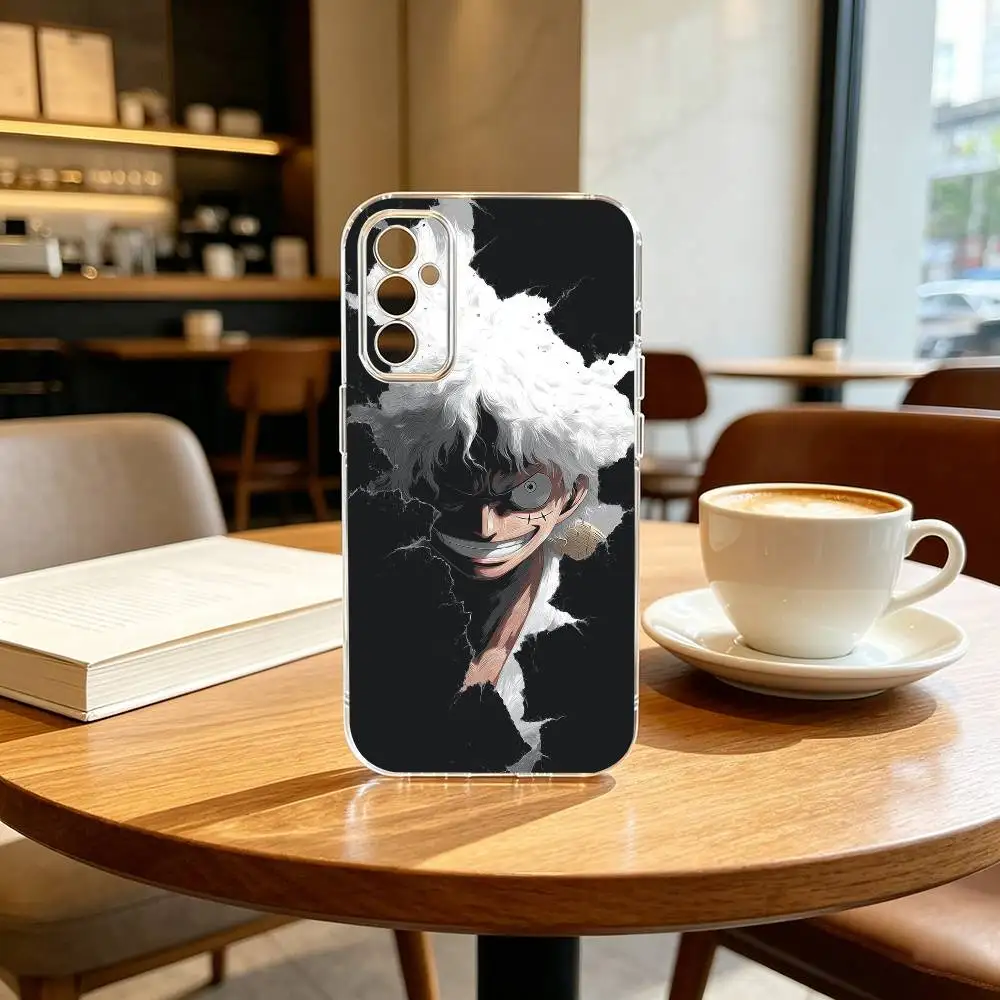 Фото Чехол для телефона O-neP-piece L-Luffy Gear 5 Anime для Samsung A10,12,20,21S,30,31,40,50,51,52,70,71, прозрачный чехол №3