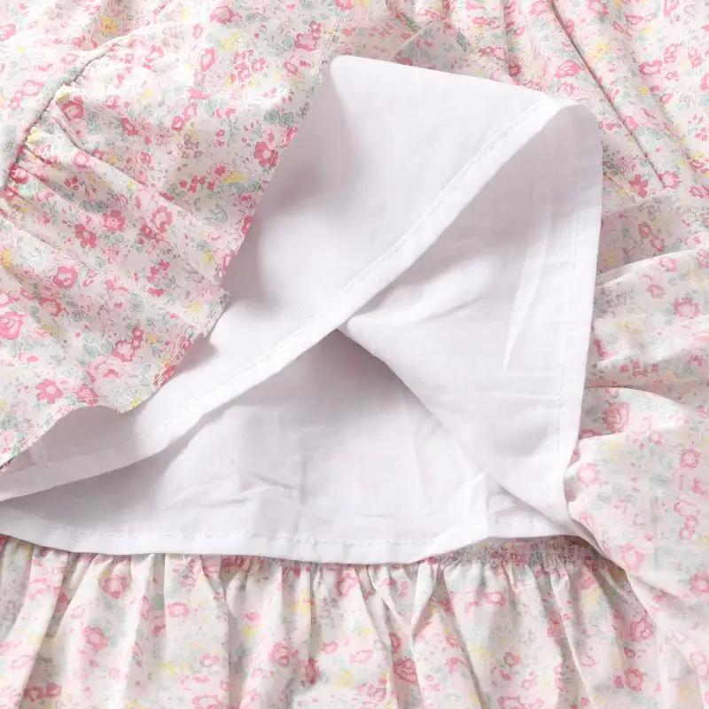 Детское платье с вышивкой рукавами-фонариками