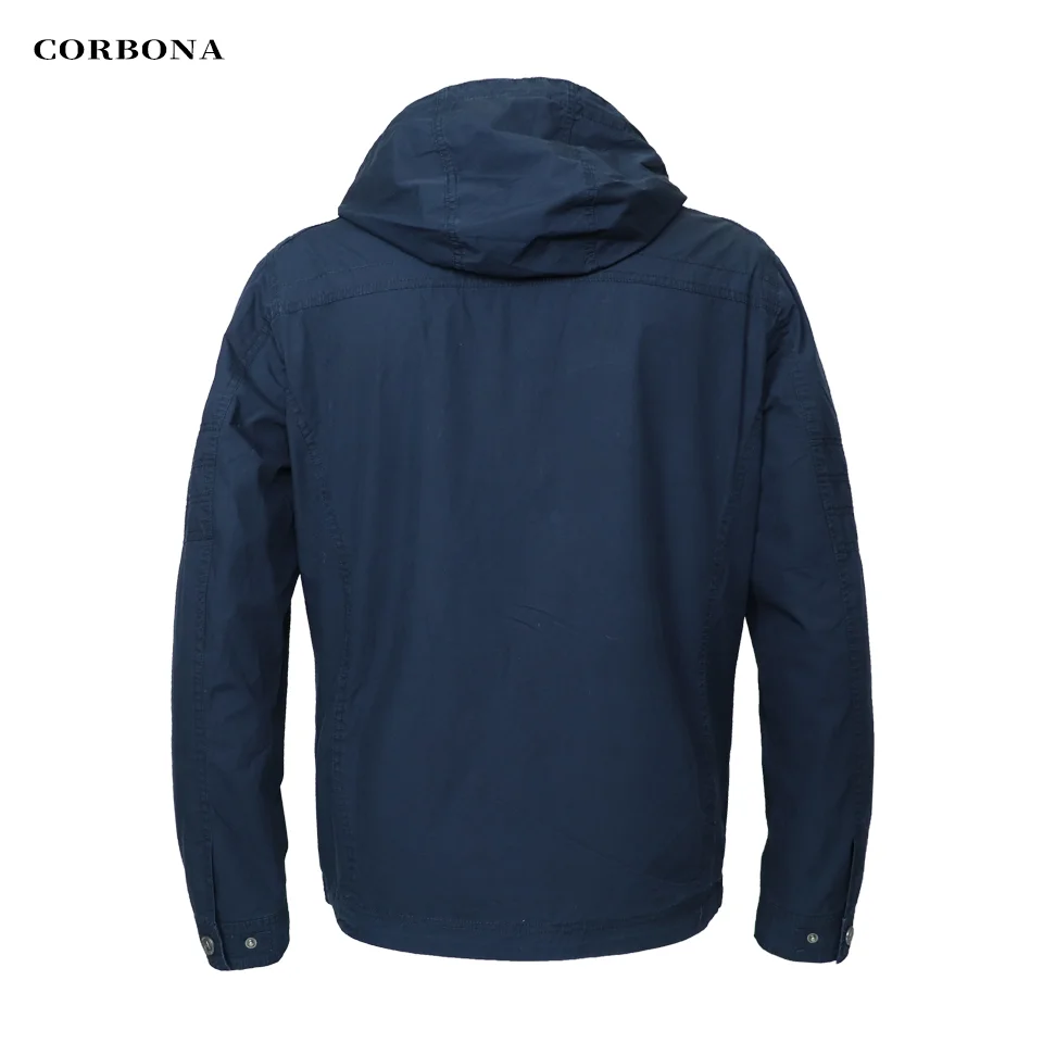 Куртка CORBONA мужская оверсайз модная ветрозащитная ветровка армейской силы с