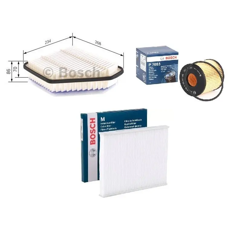

Bosch Toyota Auris D4D 3-way filter set-
