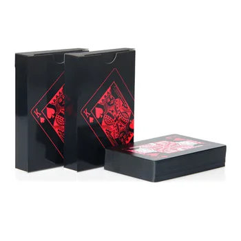Black Plastic Playing Cards Blue Red Yellow Playing Cards Set Magic Dmagic Waterproof Magic Poker Gift Collection 2