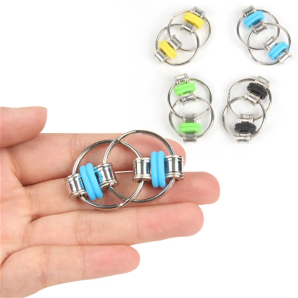 

New Fidget Cube Metal Puzzle Chain Fidget Toy For Autism Chain Fidget Toy Hand Spinner Key Ring Sensory Toys Stress Relieve ADHD