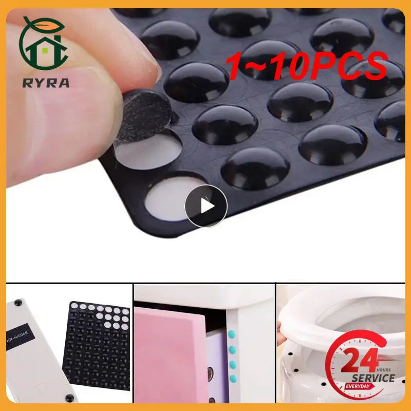 

1~10PCS Self Adhesive Round Silicone Rubber Bumpers Soft Transparent Black Anti Slip Shock Absorber Feet Pads Damper