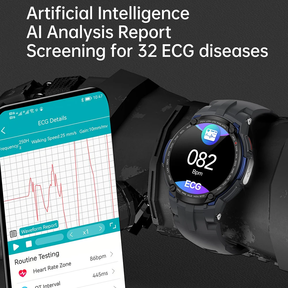 SENBONO 2022 New V6 Health Smart Watch Men ECG+PPG Blood Pressure Heart Rate Monitor Clock IP68 Waterproof Smartwatch Women