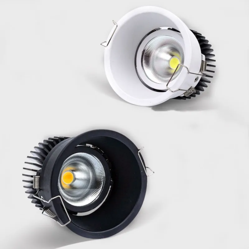 LED narrow frame anti-glare spotlight cob embedded spotlight 7W/9W12W/15W/18W ceiling lamp AC85-265V