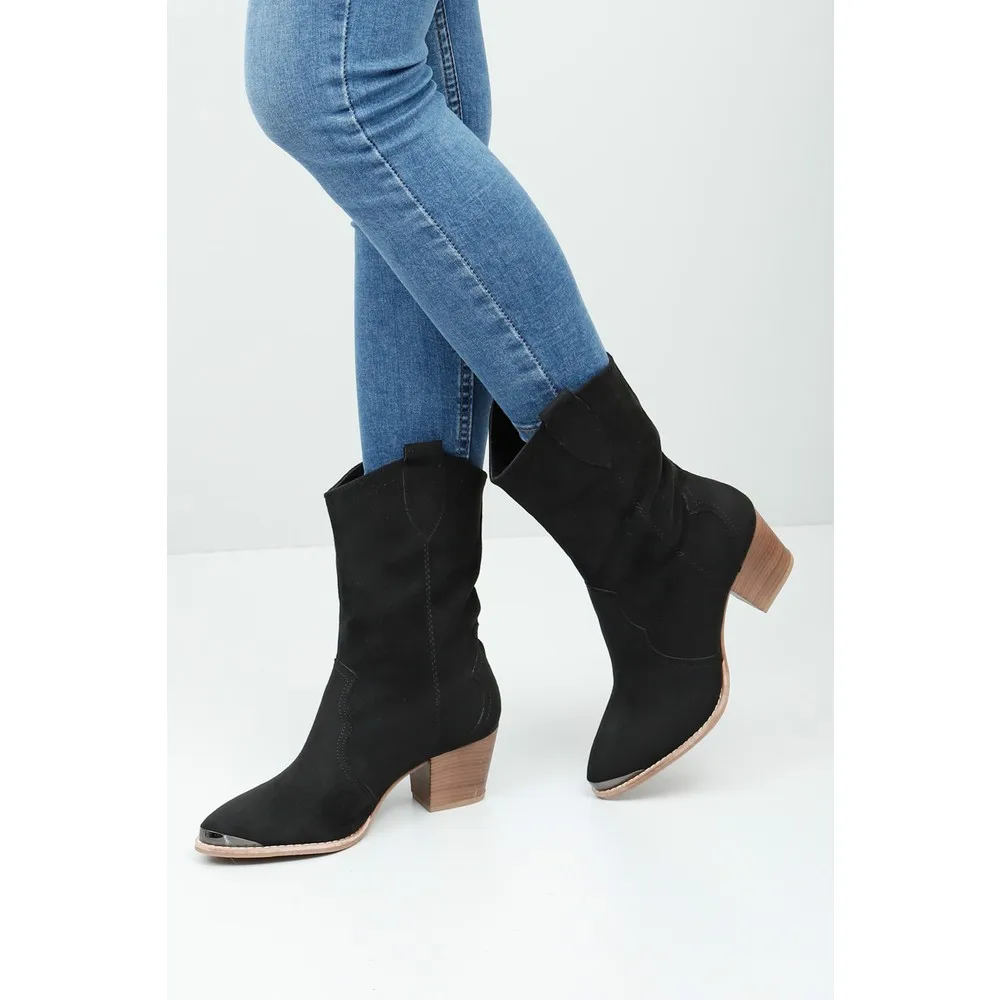 

Shipment®Pointed toe Heels Western Cowboy Casual Boot for Women 32144