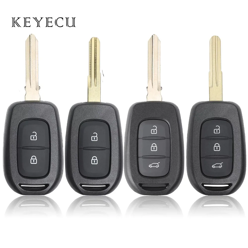 

Keyecu 2/3 Buttons Replacement Remote Car Key Shell Case Civer for Renault Duster Trafic Clio 4 Master 3 Logan Dokker