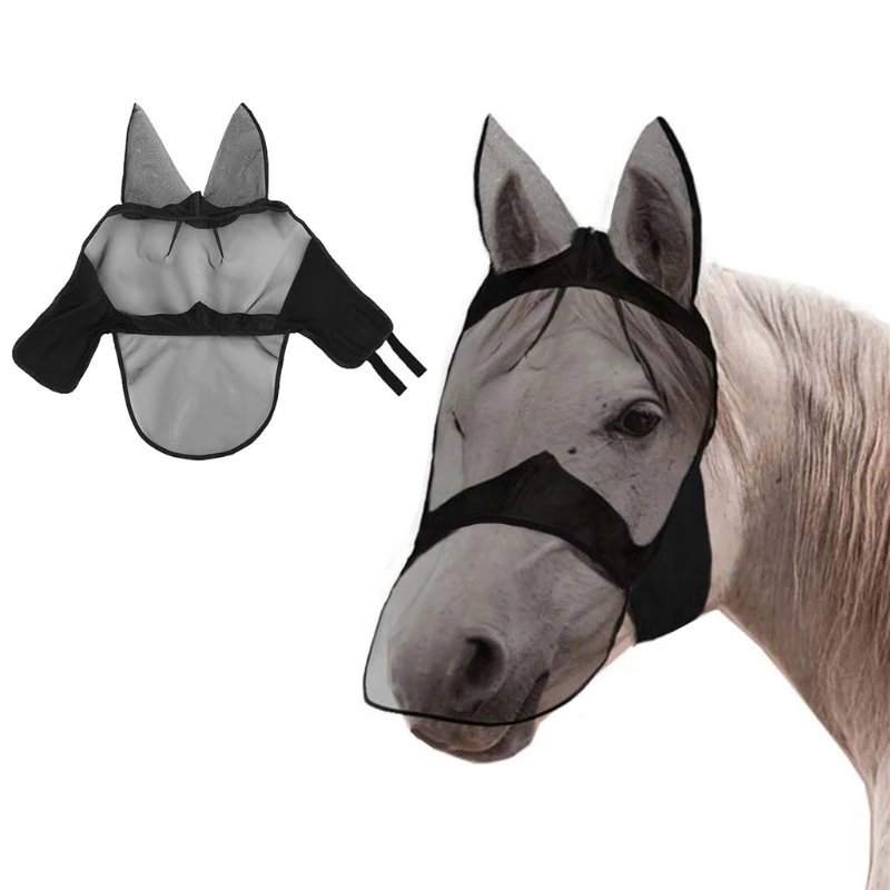 

Summer Breathable Mesh for PROTECTION Horse Face Mask with Covers