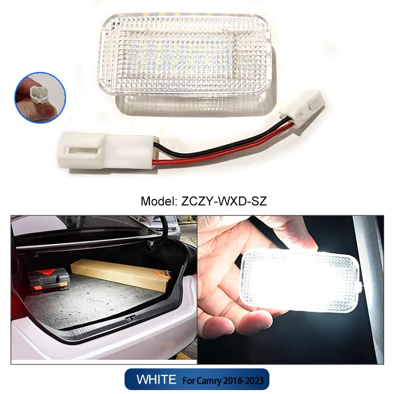 

1 шт. автомобильный светодиодный сигнальный фонарь заднего багажника, лампочка для багажного отделения, белая для Toyota Camry 2018 2019 2020 2021-2023 2024-up