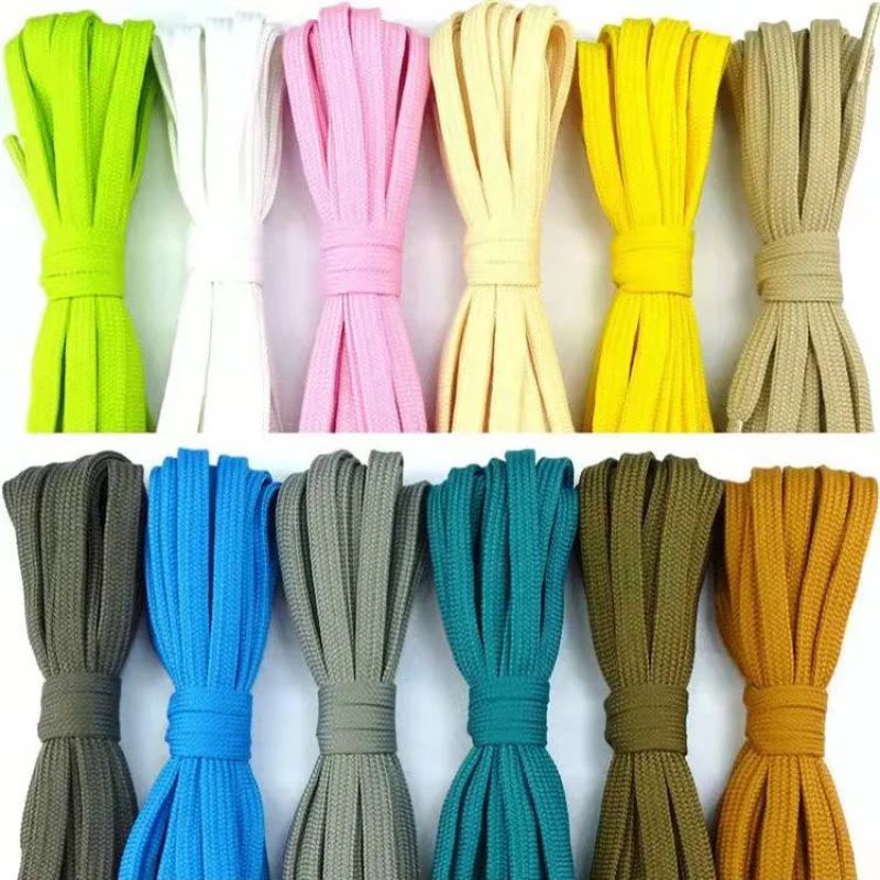 

Polyester Small Flat Bandwidth0.6cm Leather Shoe Lace Casual Shoelaces Athletic Shoe Laces Military Boots Shoelaces