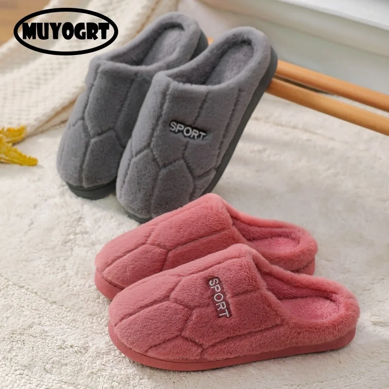 

Women Winter Warm Fur Slippers Couples House Non-Slip Soft Shoes Men Comfort Flat Heel Home Indoor Bedroom patillas Casa Mujer