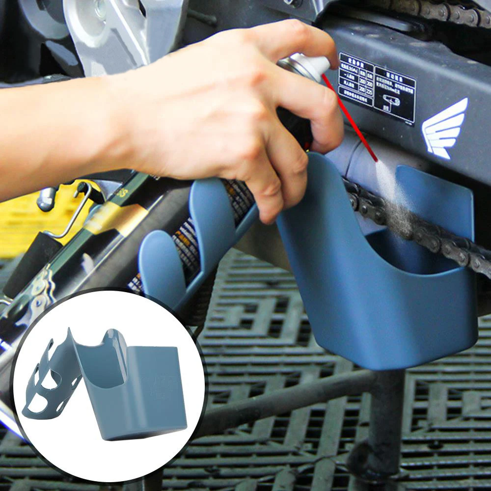 

Ящик для инструментов для хранения масла в велосипедной цепи, масло для чистки цепи, брызгозащищенный инструмент, средство, широко используемый инструмент для защиты от брызг масла для цепи, мотоцикл