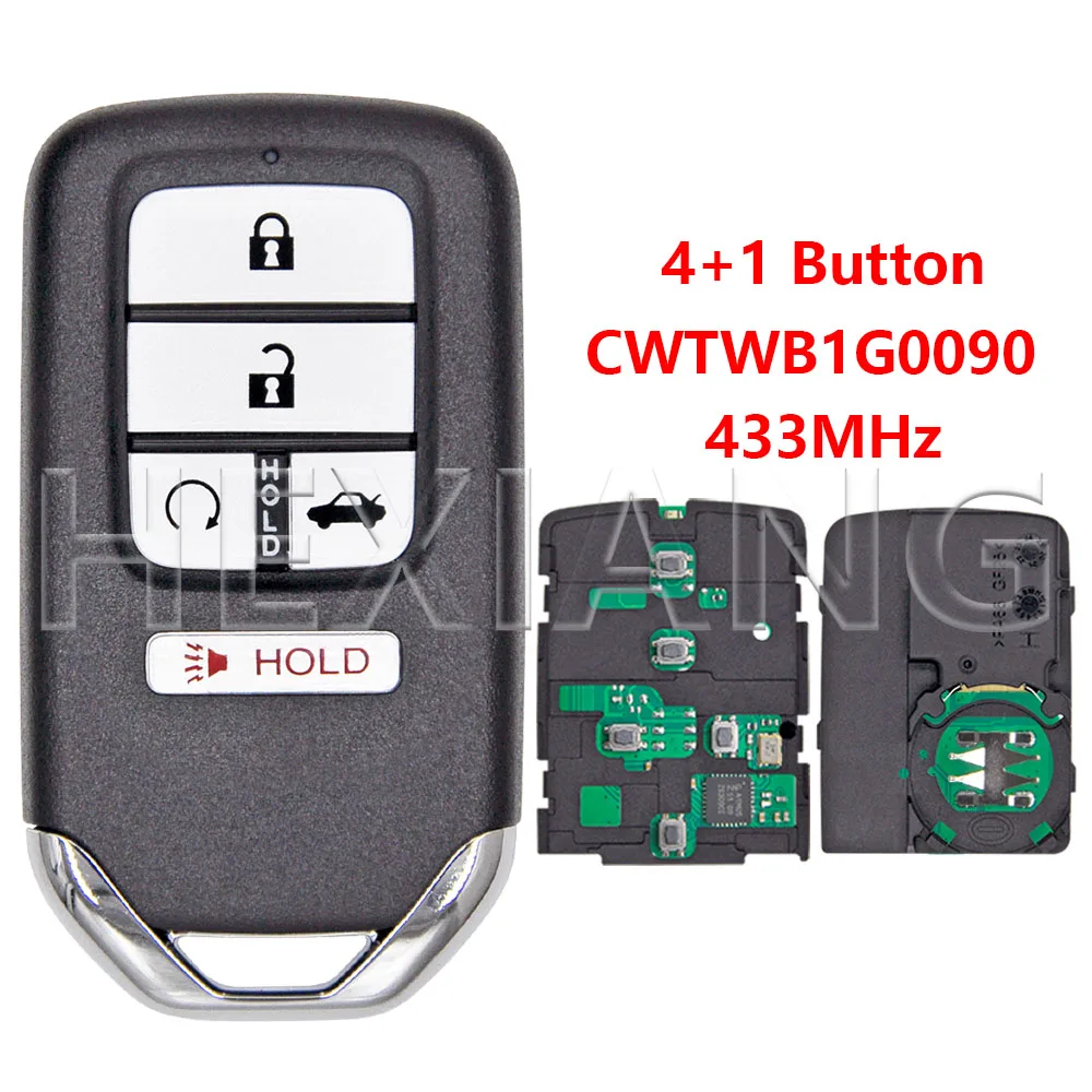 

Он CWTWB1G0090 4A чип 433 МГц Бесконтактный умный Автомобильный Дистанционный ключ 72147-TVA-A01 72147-TVA-A31 для Honda Accord 2018 2019 2020 2021