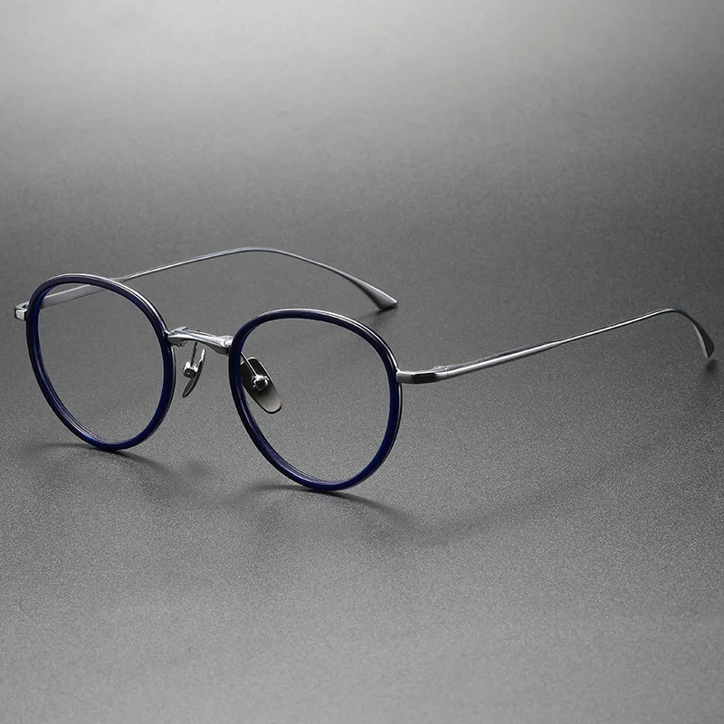 2024 японские Роскошные брендовые дизайнерские женские ретро круглые титановые