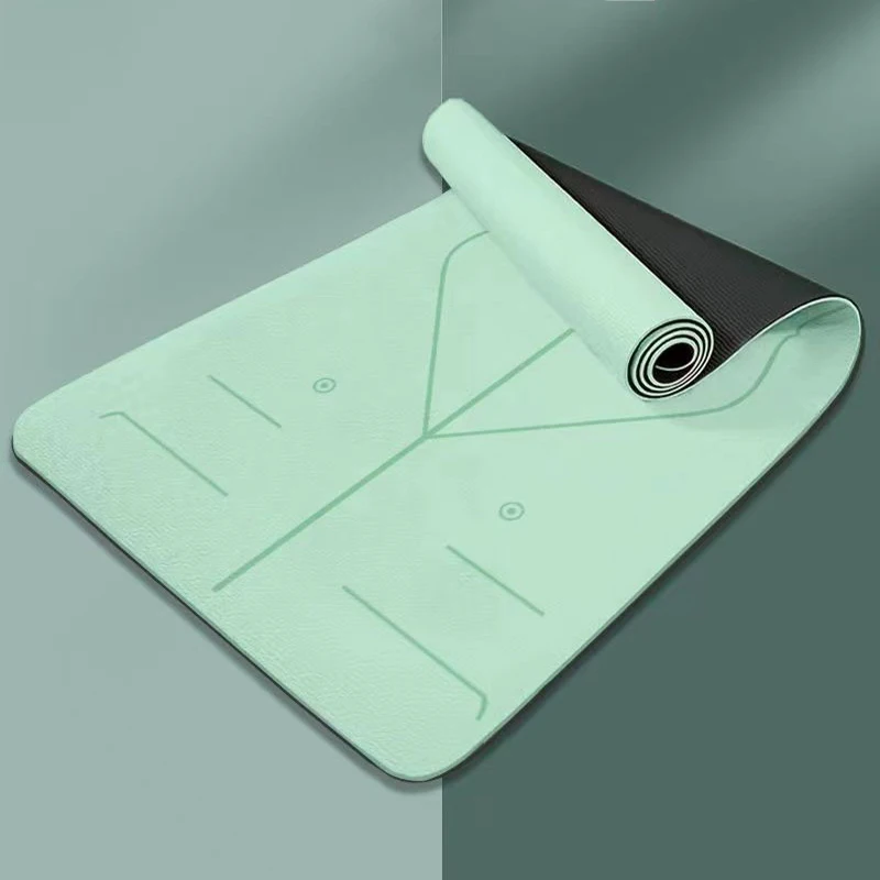 Прочный Коврик для йоги из ТПЭ начинающих защиты суставов нескользящий коврик
