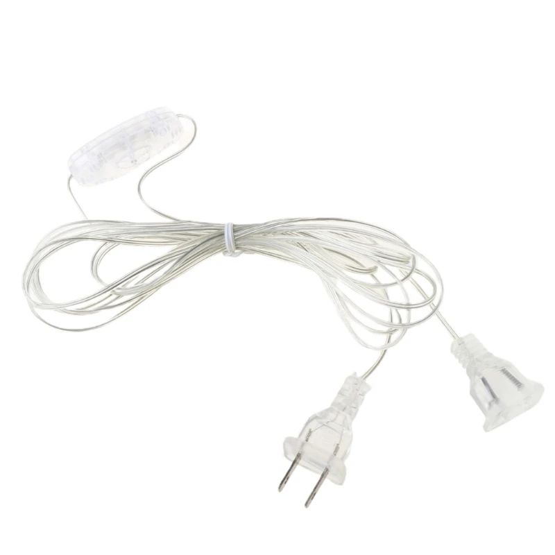 

On/off Switch, 2-pin Extension Cable Power Extension Cord for Christmas Decoration Lamp LED Light K1KF