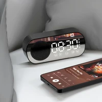 multifunctional mute wireless speaker digital alarm clock fm radio large display
